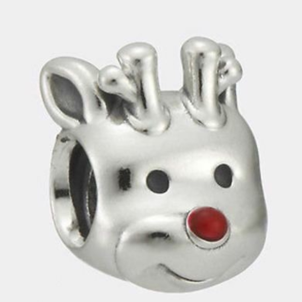 Pandora Red Nosed Reindeer silver NIB